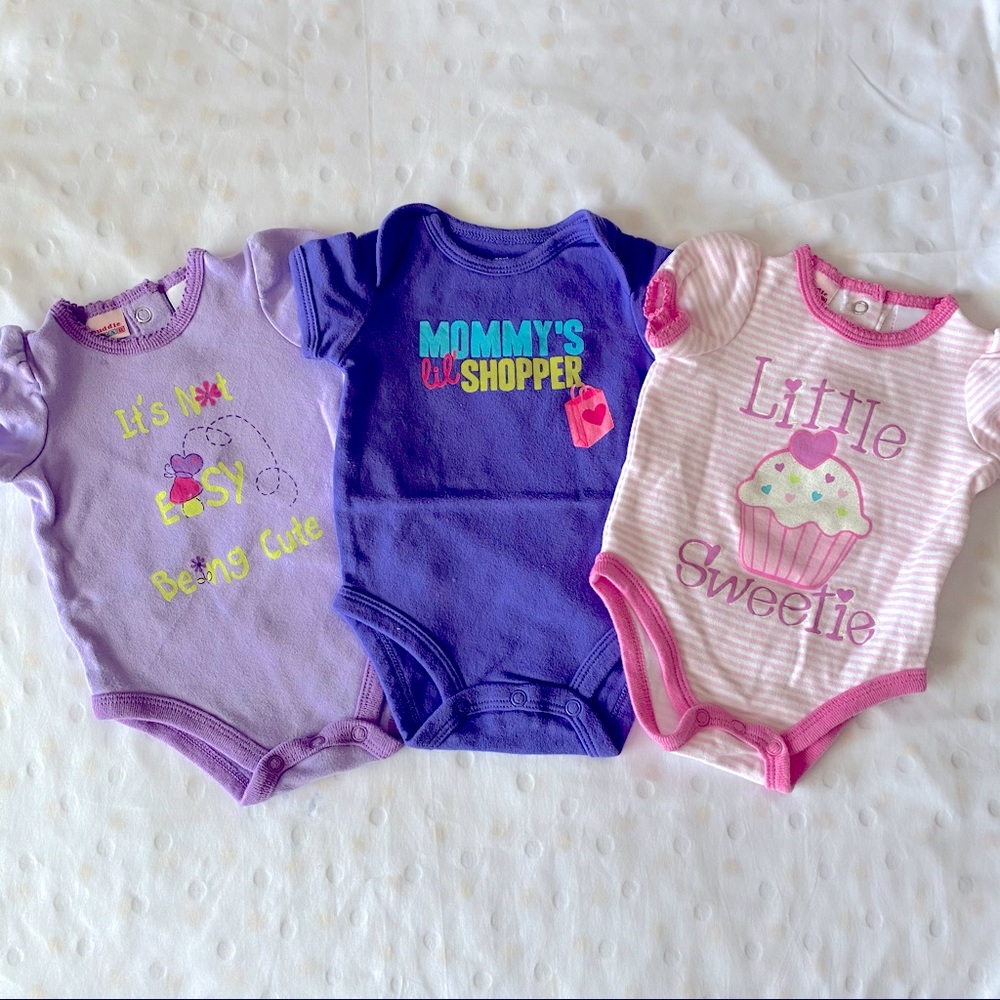 Girls 3 Month Onesie Bundle of 3